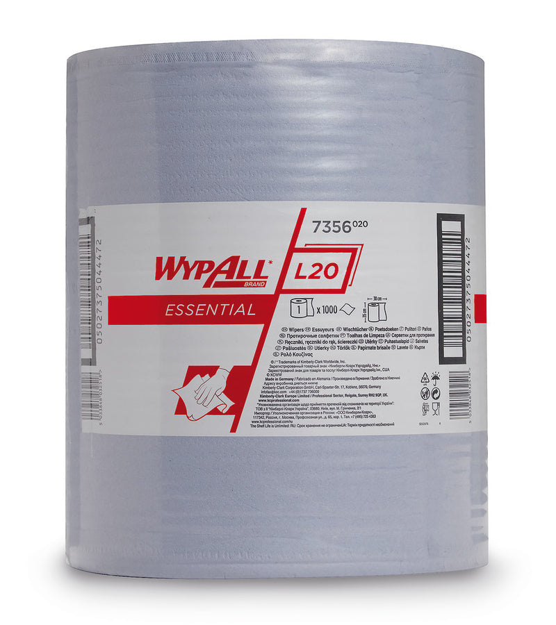 1A00.1: Toallitas desechables WYPALL® L20 Essential (Rollo de 1000 uds) - Quimivitalab