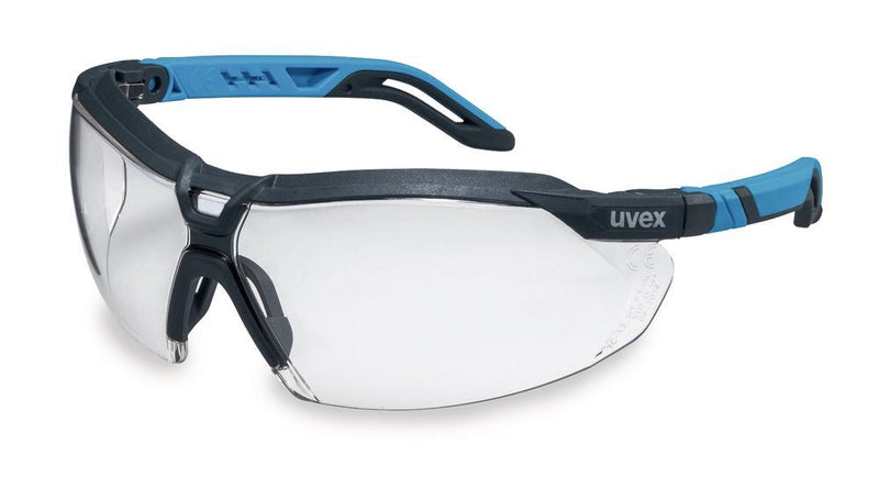 1CY4.1 Gafas de seguridad i-5, transparentes, antracita, azul, 9183265 - Quimivitalab