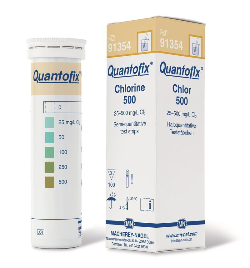 1EL0.1 Tiras reactivas QUANTOFIX® Cloro 500 (100 uds) - Quimivitalab