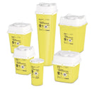 1EN5.1 Contenedor para residuos Medibox® , 0,8 litros, amarillo, PP (18 uds)- Quimivitalab