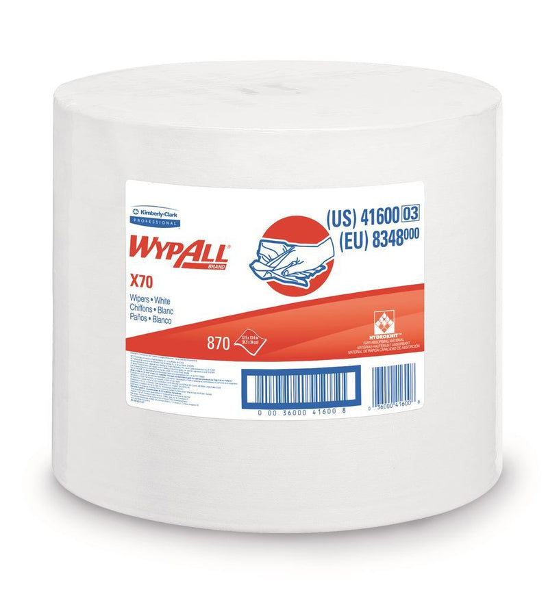 1H51.1: Toallitas reutilizables WYPALL ® X70 Toallitas preperforadas en rollo, 870 toallitas (1 Rollo) - Quimivitalab