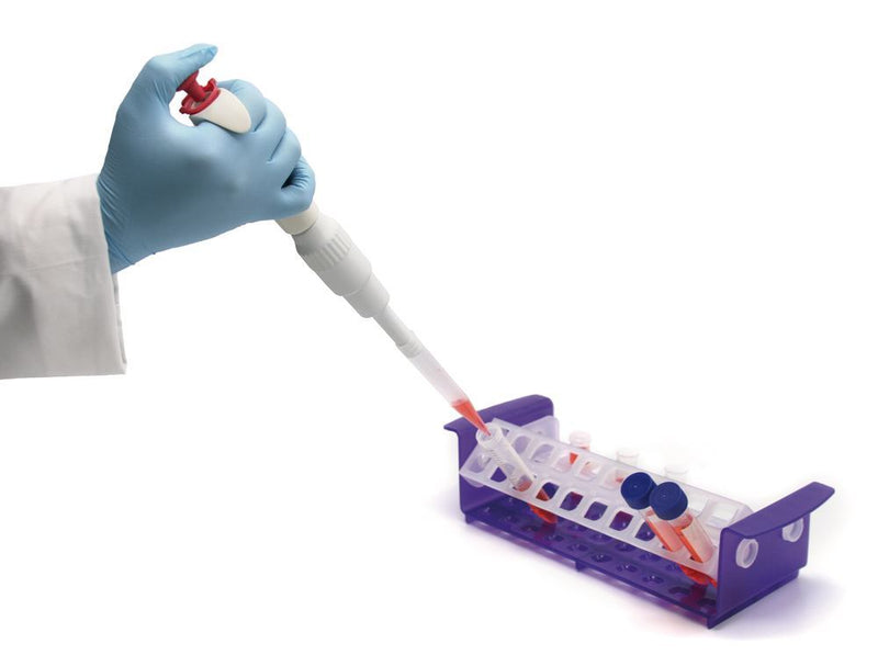 1LN4.1 Gradilla multitubo ONERACK para tubo Ø 10-30 mm color violeta - Quimivitalab