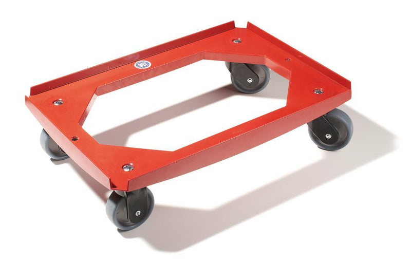 1T8C.1 Base de transporte con ruedas, acero inoxidable y rodillos de TPE