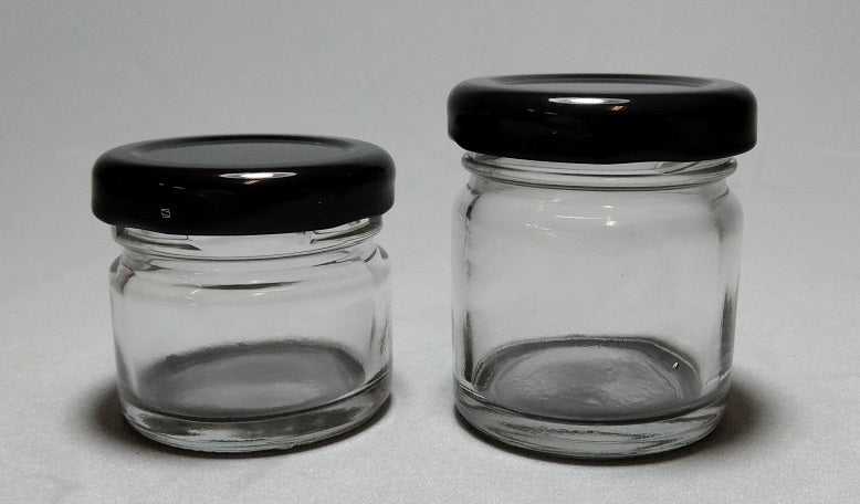 008.031 Bote de vidrio con tapa twist off negra, 30 ml (50 uds) - Quimivitalab