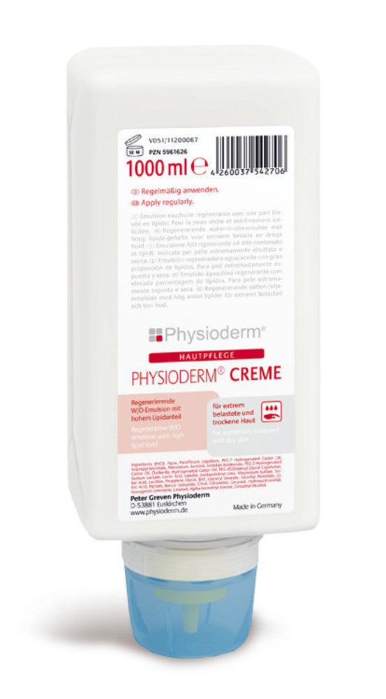 4671.2: Cuidado de la piel Physioderm ® crema, frasco dosificador de 1000 ml - Quimivitalab