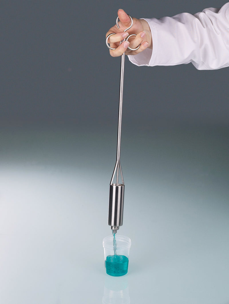5326-0002: Colector de líquido  apertura pulgar  V4A  100 ml. - Quimivitalab