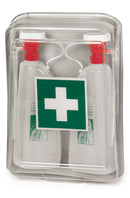 8120.1: Caja de pared SEKUROKA para: 1 botella lavaojos, 180 x 80 x 320 mm - Quimivitalab