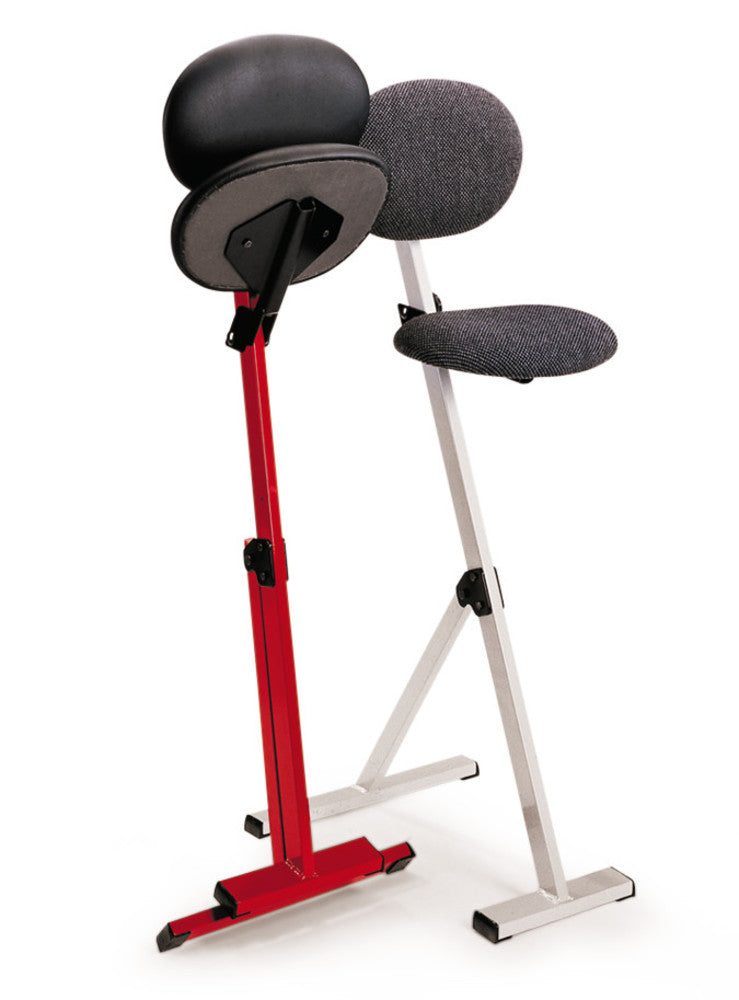 9045.1: Taburete de pie negro, asiento y respaldo, plegable - Quimivitalab