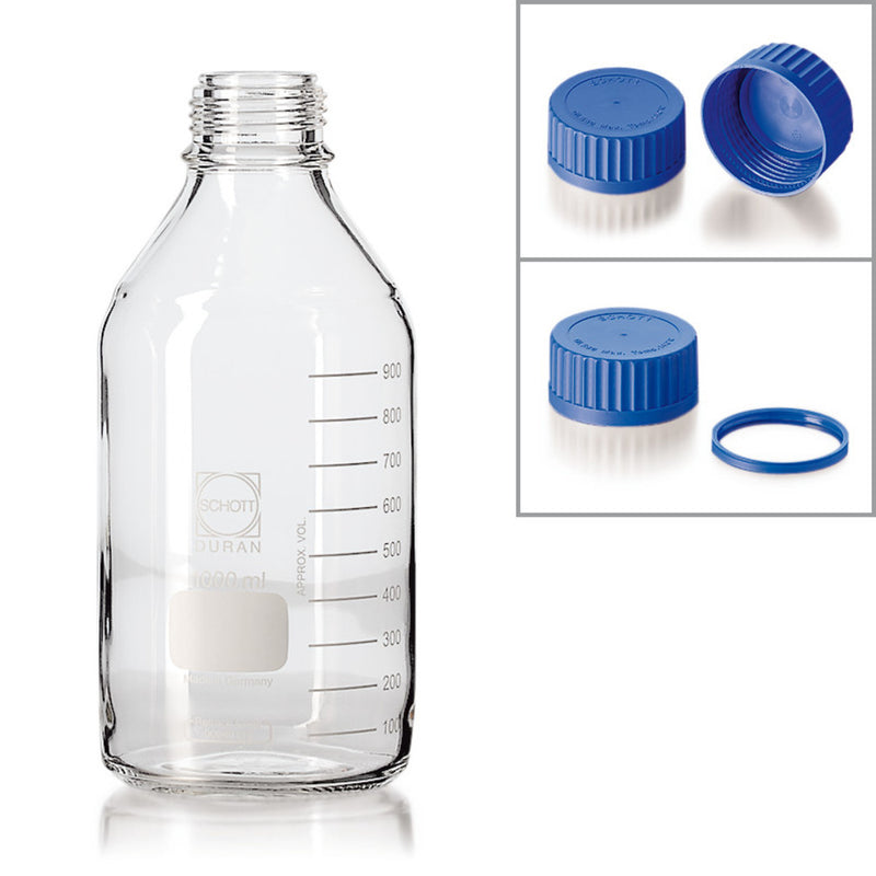 AAA9.1 frasco de vidrio DURAN, tapón de rosca de PP, 10 ml, GL 25 (10 uds) - Quimivitalab