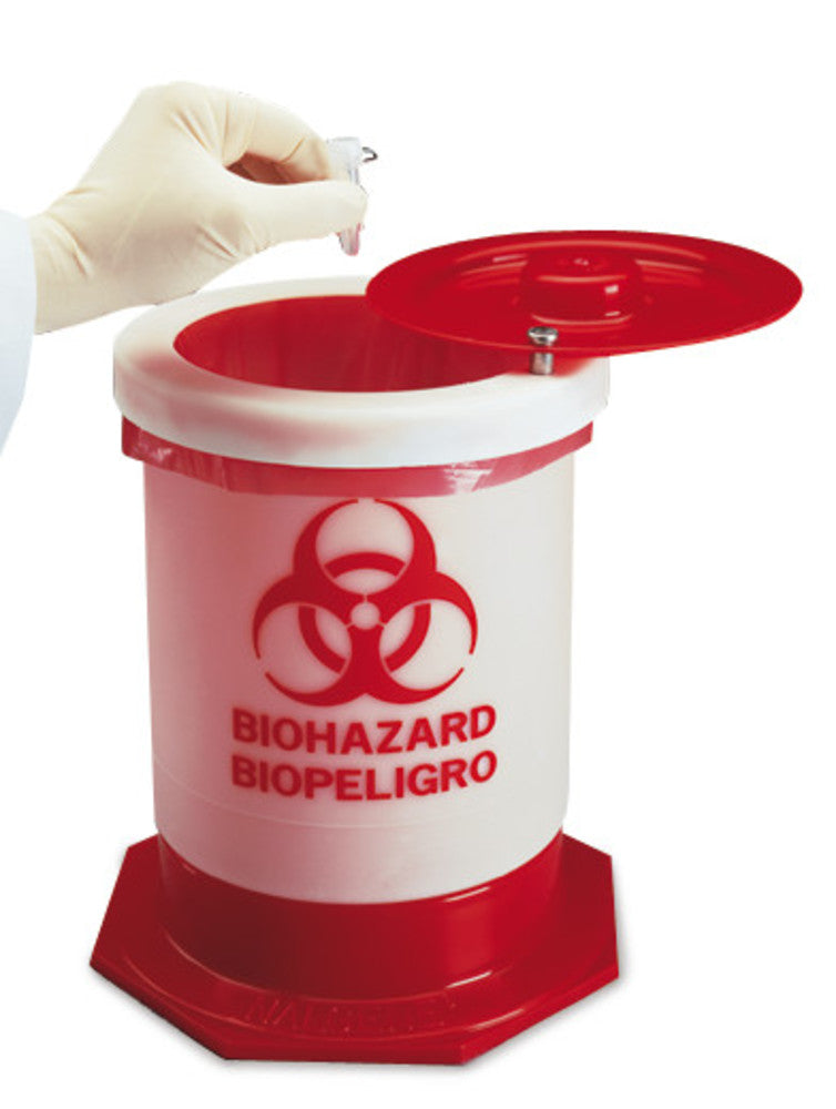APL8.1 Contenedor para residuos Biohazard esterilizable, de polipropileno, volumen 5,5 litros - Quimivitalab