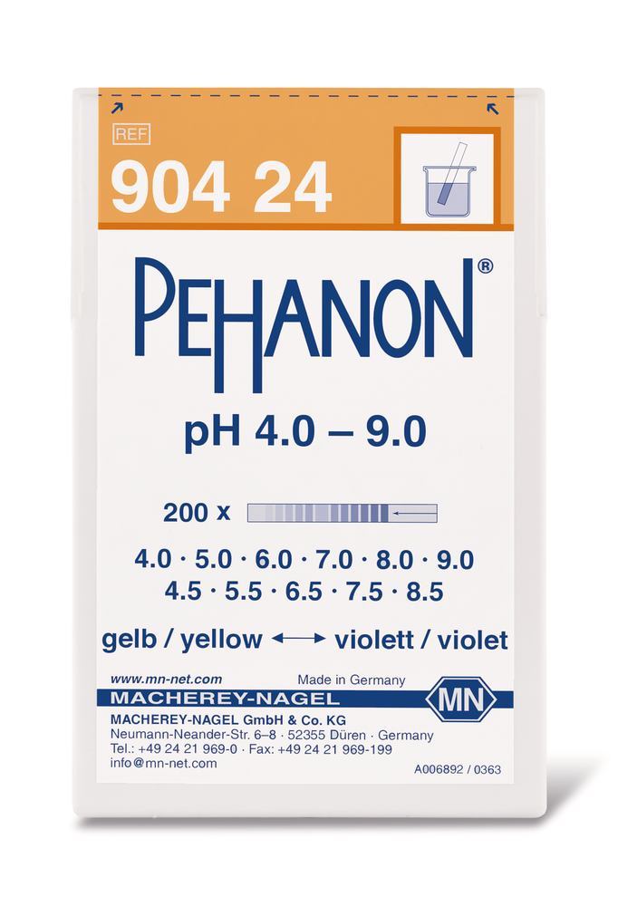 AYA0.1: Papel indicador PEHANON ® pH 4.0–9.0 (200 uds) - Quimivitalab