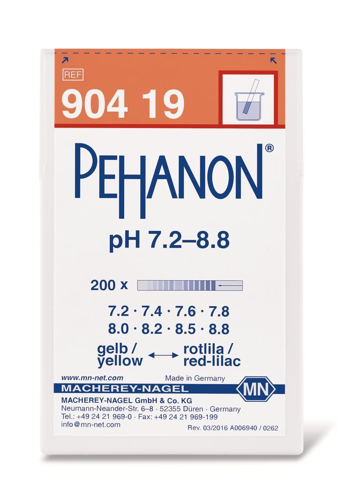 AYA2.1: Papel indicador de PH PEHANON ® pH 7,2–8,8 (200 uds) - Quimivitalab
