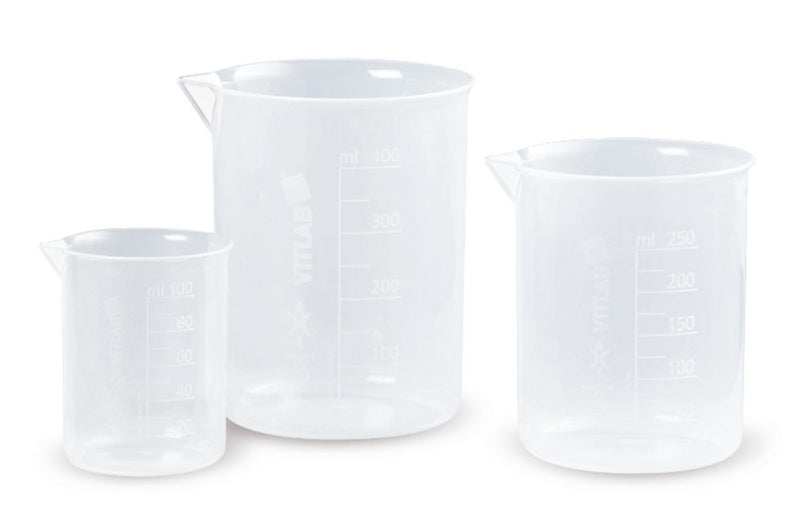 CKK4.1: Vaso de precipitados Griffin escala de 25 ml PP en relieve. (1 unidad) - Quimivitalab