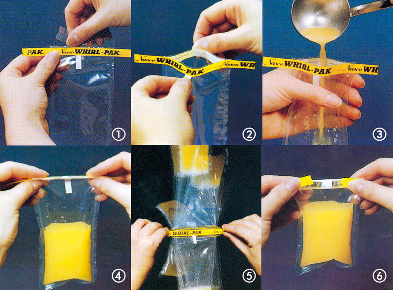 1611.2: Bolsas de muestras líquidas Whirl-Pak ® con área de etiquetado, 120 ml, 75 mm (500 uds), altura: 185 mm - Quimivitalab
