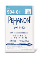 EA47.1: Papeles indicadores PEHANON® con escala de pH impresa pH 1-12. (200 uds.) - Quimivitalab