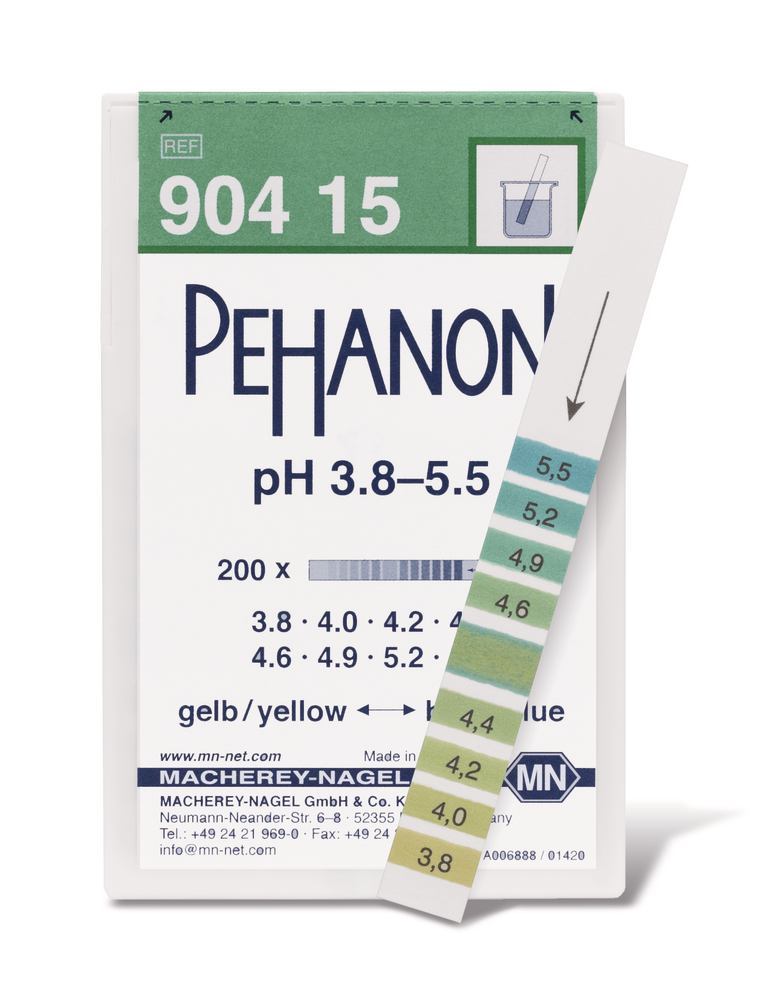 EA49.1: Papel indicador de PH PEHANON ® pH 3,8–5,5 (200 uds) - Quimivitalab