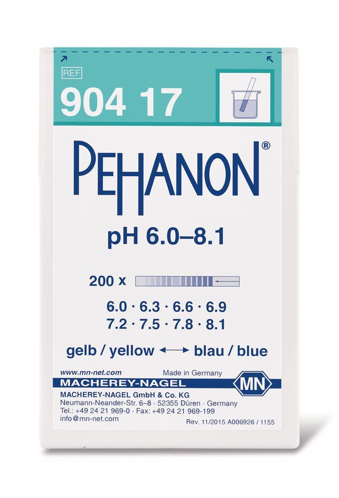 EA50.1: Papel indicador de PH PEHANON ® pH 6,0–8,1 (200 uds) - Quimivitalab