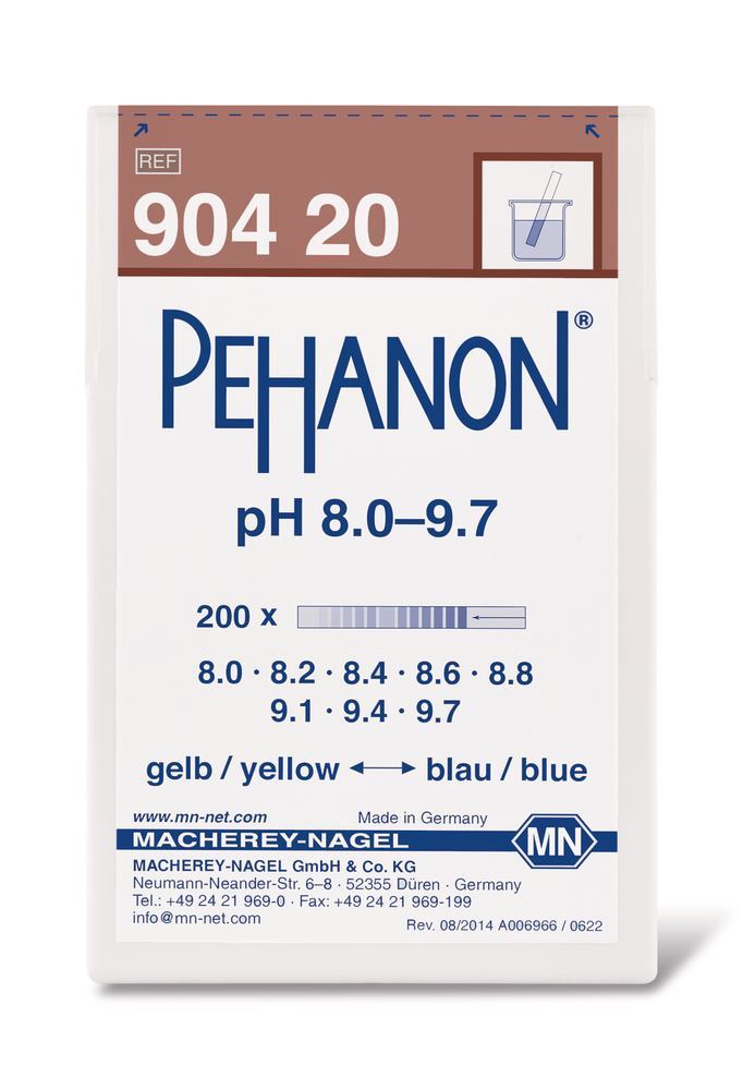 EA51.1: Papel indicador de PH PEHANON ® pH 8.0–9.7 (200 uds) - Quimivitalab