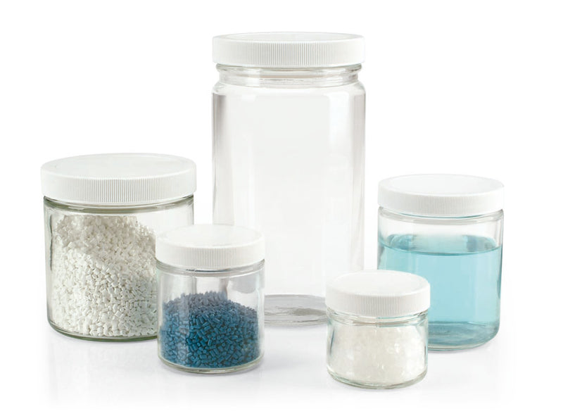 ETP0.1: Tarros de vidrio, boca ancha, 500 ml, 89-400 (12 ud) - Quimivitalab