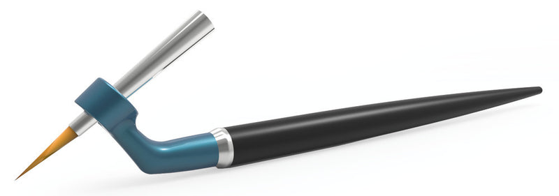 EXC8.1 Mango de cepillo ergonómico, para cabezales de cepillo de tamaño 0-4, 140 mm, azul - Quimivitalab