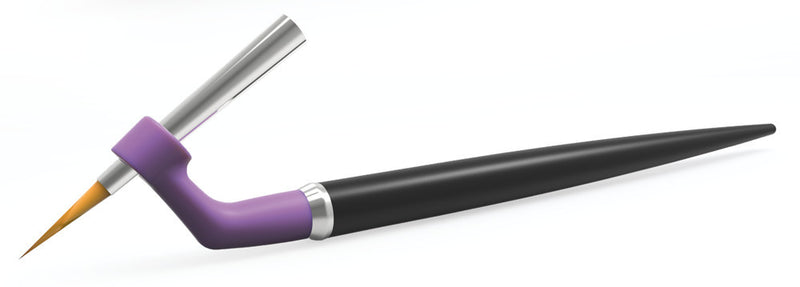 EXC9.1 Mango de cepillo ergonómico, para cabezales de cepillo de tamaño 0-4, 140 mm, violeta - Quimivitalab