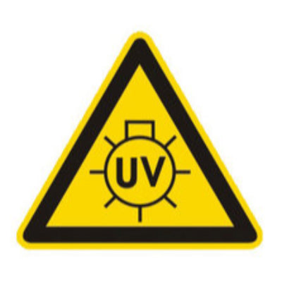 EYK6.1: Símbolos de advertencia establecidos. etiquetas individuales radiación UV. 1 pc(s) - Quimivitalab