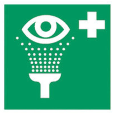 H493.1: Letrero de rescate lavado de ojos luminiscente ISO 7010. 1 pc(s) - Quimivitalab