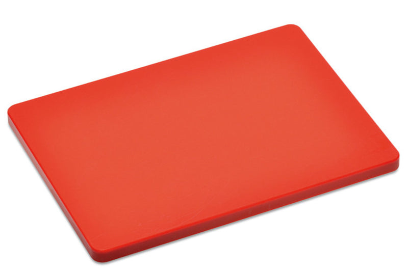 HEC8.1: Tabla de cortar, roja, de plástico (1 ud) - Quimivitalab