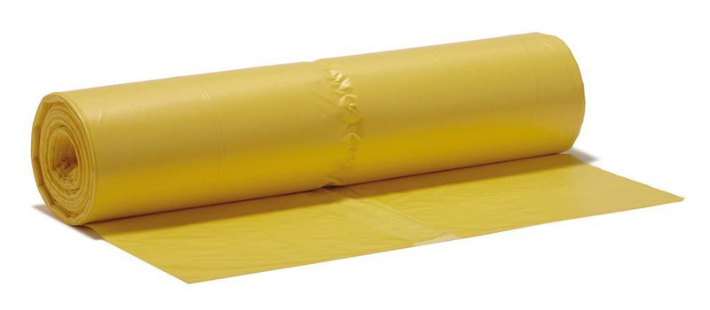 KAA2.1: Bolsas para residuos, 120 l, amarillas, 700 x 1100 mm (50 unidades) - Quimivitalab