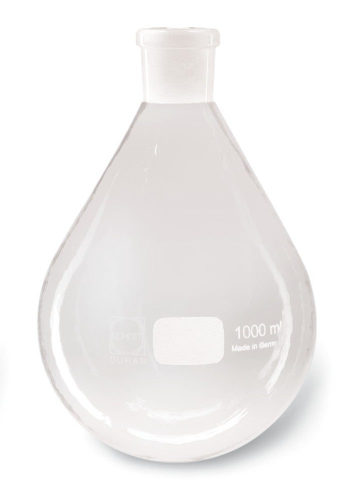 K266.1: Matraz de evaporación DURAN® en forma de pera con junta vidrio esmerilado (1 unidad) - Quimivitalab