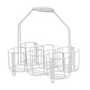 L434.1 Portabotellas, 10 compartimentos de Ø100 mm, metal con revest. de PE - Quimivitalab