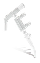 LE20.1 Enlace de destilación Micro, núcleos de unión de vidrio esmerilado 14/23 - Quimivitalab