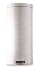 1873.1  Papelera con pedal NewIcon inífuga de acero inoxidable, blanca, 20 litros