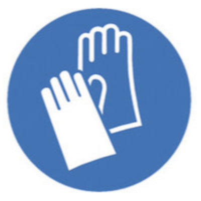 NK31.1: Símbolos de seguridad según ISO 7010 Llevar guantes de protección Ø 100 mm. 1 pc(s) - Quimivitalab
