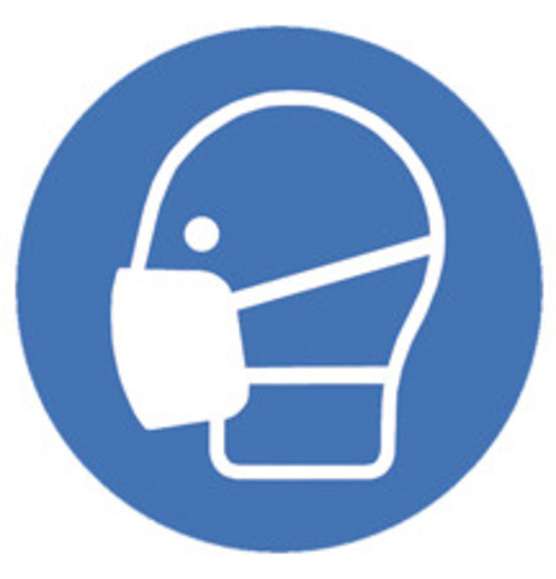 NK36.1: Símbolo de seguridad según según ISO 7010, uso de máscara, 200 mm - Quimivitalab