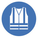 NK45.1: Símbolos de seguridad según ISO 7010 Use chaleco de seguridad Ø 100 mm. 1 pc(s) - Quimivitalab