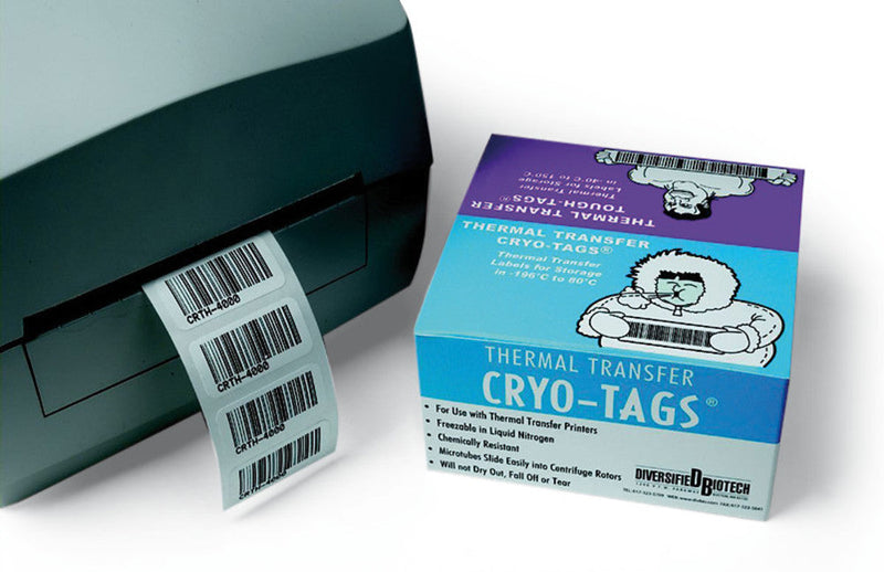 NL06.1 Etiquetas de transf. térmica Cryo-Tags, 24 x 13 mm, para botes de 0,5ml (1 rollo) - Quimivitalab