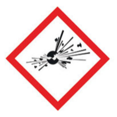 NP43.1: Pictogramas de peligro combinables GHS Bomba explosiva de película PE GHS01 Rollo 22x22 mm. 250 pc(s) - Quimivitalab