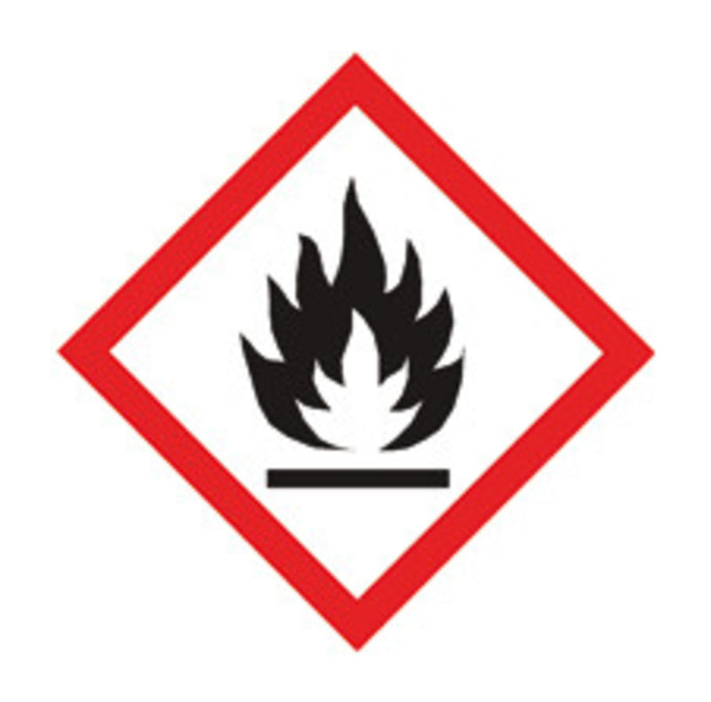 NP44.1 Etiqueta de sustancia peligrosa GHS, FUEGO, 22x22 mm, alto brillo (250 uds) - Quimivitalab
