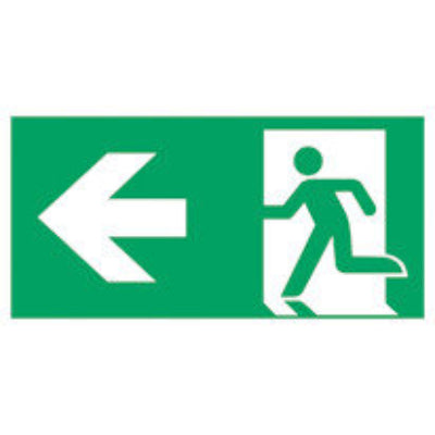 NP74.1: Abetos y señales de emergencia acc. a la salida de emergencia izquierda. 1 pc(s) - Quimivitalab