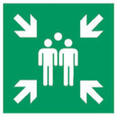 NP81.1: Señal de rescate de plástico ISO 7010 Punto de recogida. 1 pc(s) - Quimivitalab