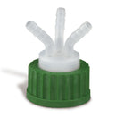 NP99.1: Distribuidor múltiple para botellas GL 45 con 3 conectores - Quimivitalab