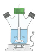 NY29.1: Frasco de cultivo de triple boca, vidrio de borosilicato, 50 ml - Quimivitalab