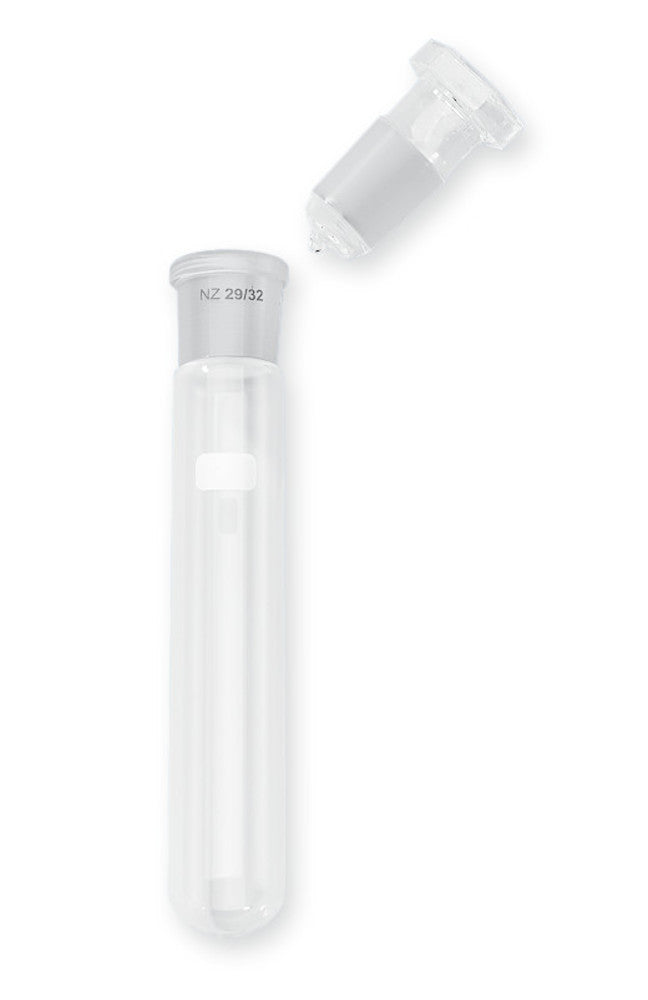 NY91.1: Tubo de ensayo con tapón de vidrio esmerilado, 20 ml - Quimivitalab