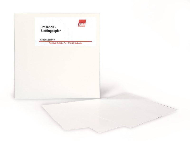 0943.1: Papel Secante ROTILABO ® Espesor 0,75 mm, 20 x 20 cm (100 hojas) - Quimivitalab