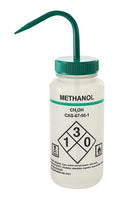 WBSP-504-001 Frasco lavador de seguridad LDPE, metanol, tapón verde, 500 ml - Quimivitalab