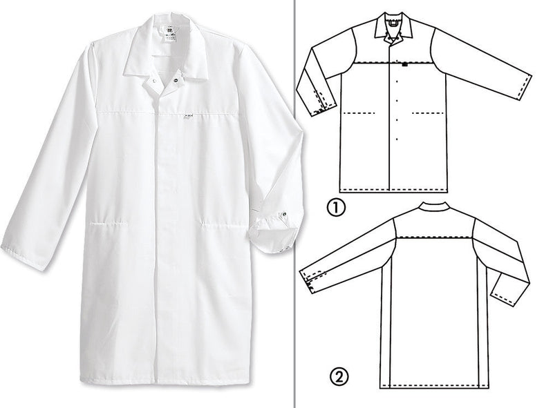 1AEK.1 Bata de laboratorio unisex, T/S, Talla mujer: 36/38, Talla hombre: 44/46 - Quimivitalab