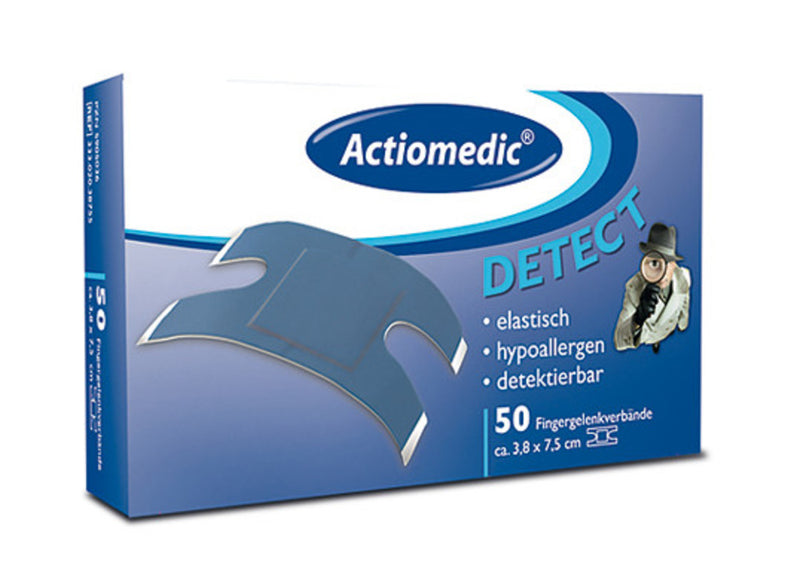 XH15.1 Tirita Actiomedic Detect para los nudillos de los dedos, 75 x 38 mm (50 uds)- Quimivitalab