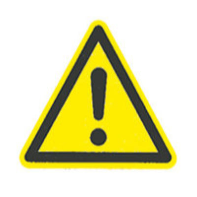 XL44.1 Símbolo área peligrosa, según ISO 7010 (hoja adhesiva de 10 uds)- Quimivitalab