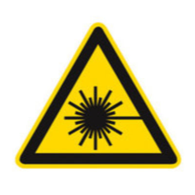 EYH8.1: Símbolos de advertencia establecidos. indiv. etiquetas advertencia rayo láser. 1 pc(s) - Quimivitalab